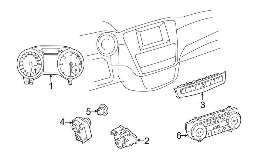 Mercedes Headlight Switch 21290507519107